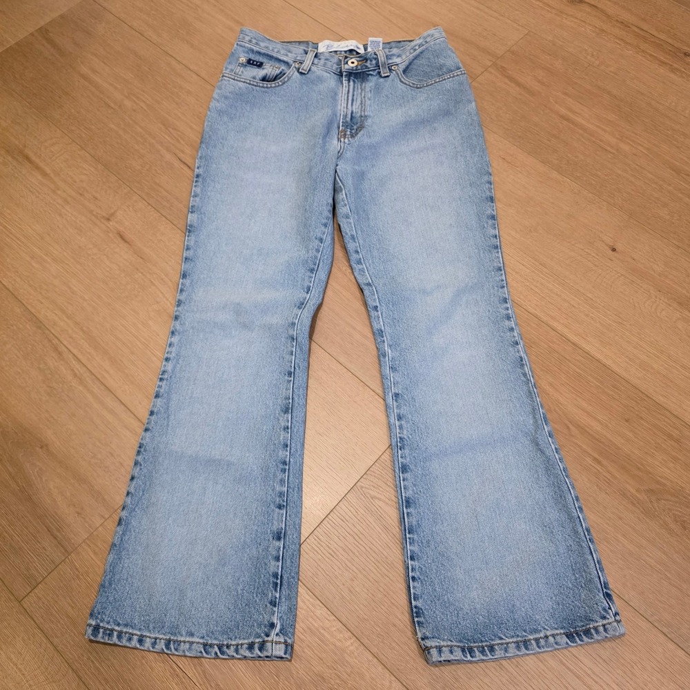 VTG Express Bleus Flare Jeans Light Wash High Rise 100 Cotton 7/8 S 90s Y2K Rare